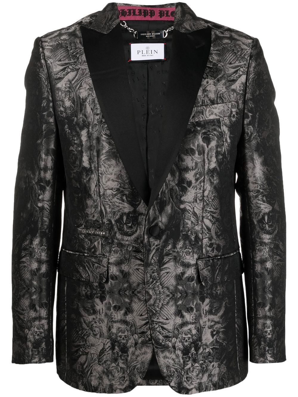 Philipp Plein Gothic Plein Jacquard blazer - Black von Philipp Plein