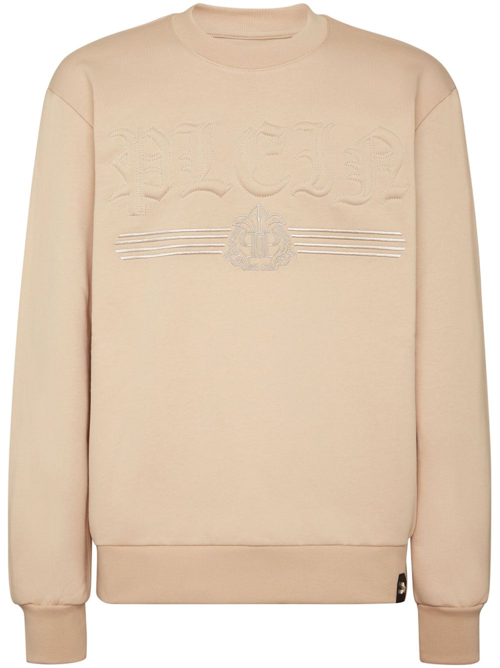 Philipp Plein Gothic Plein-embossed round-neck sweatshirt - Neutrals von Philipp Plein