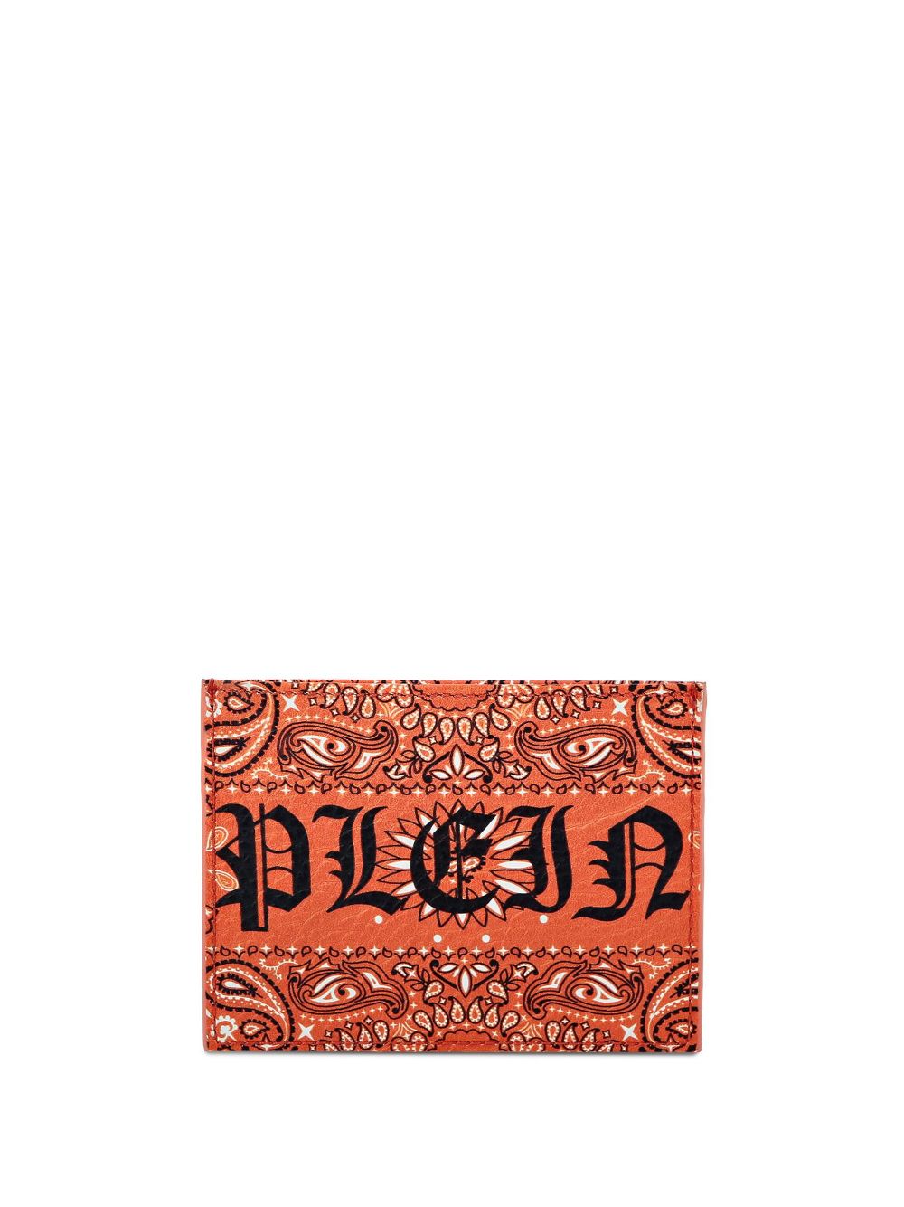 Philipp Plein Gothic Plein paisley-print cardholder - Orange von Philipp Plein