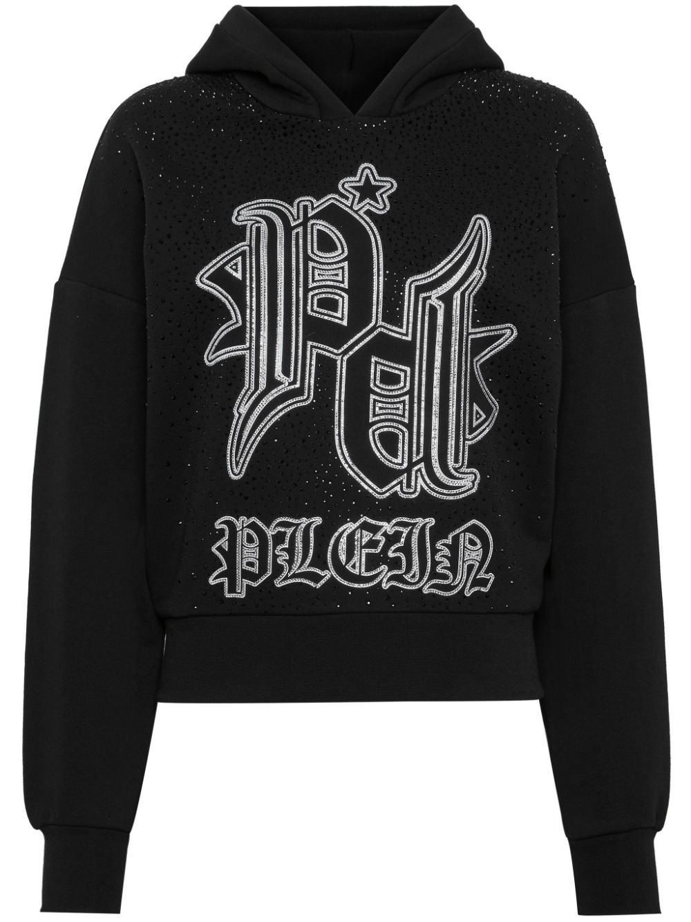 Philipp Plein Gothic Plein rhinestone-embellished hoodie - Black von Philipp Plein