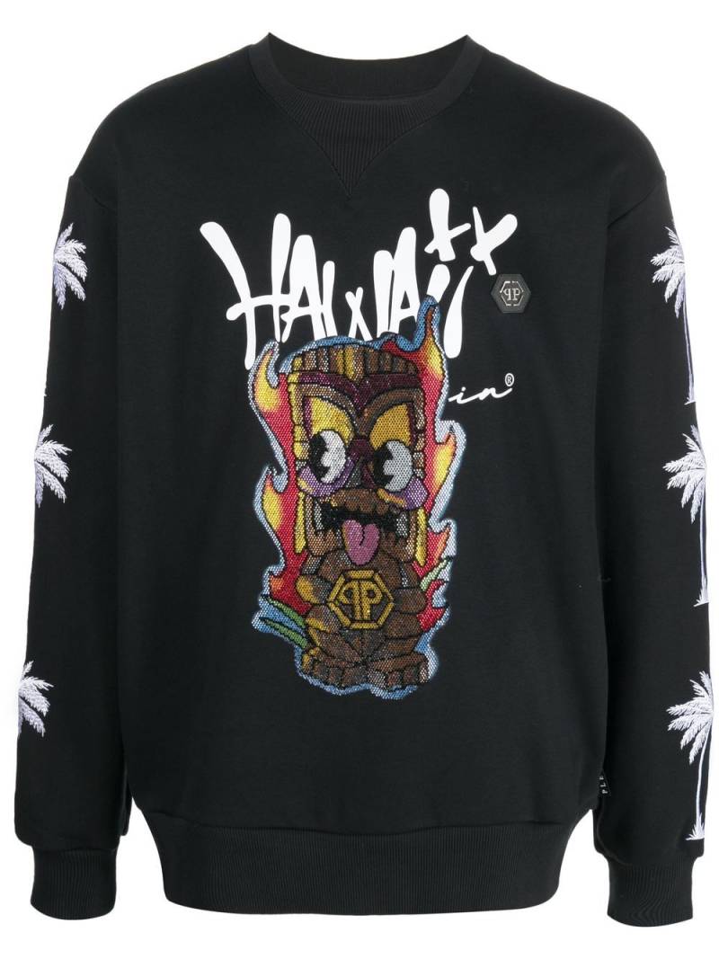 Philipp Plein Hawaii gem-print sweatshirt - Black von Philipp Plein