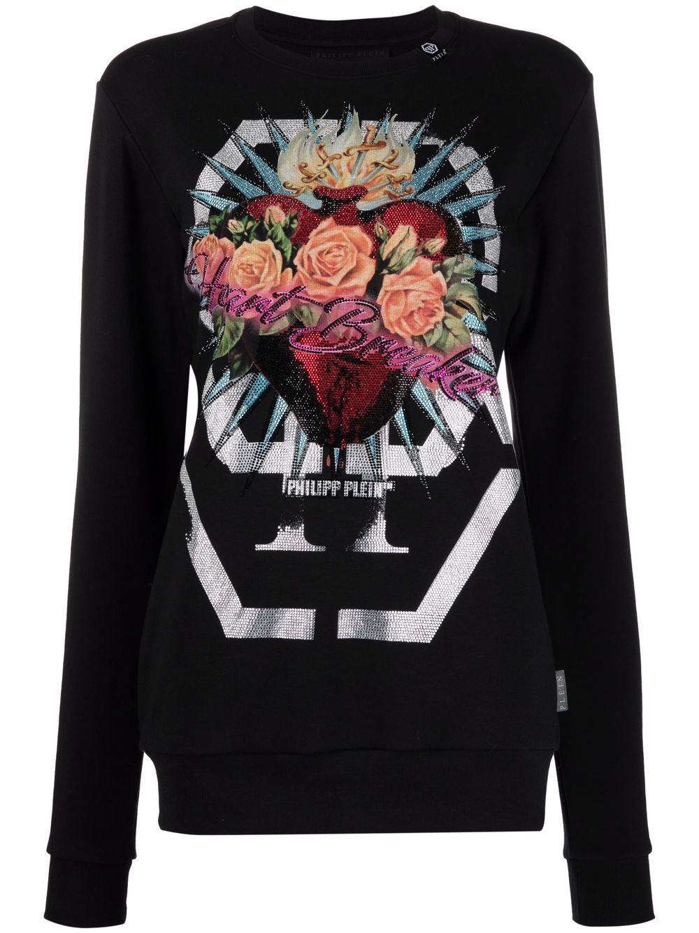 Philipp Plein Heart Breaker logo sweatshirt - Black von Philipp Plein