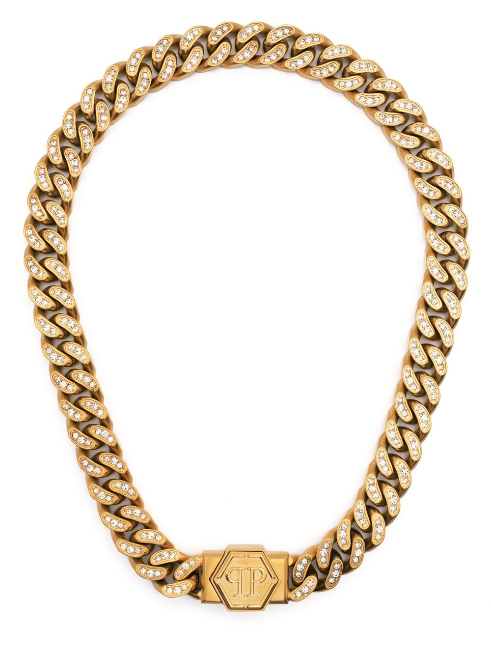 Philipp Plein Hexagon curb-chain necklace - Gold von Philipp Plein