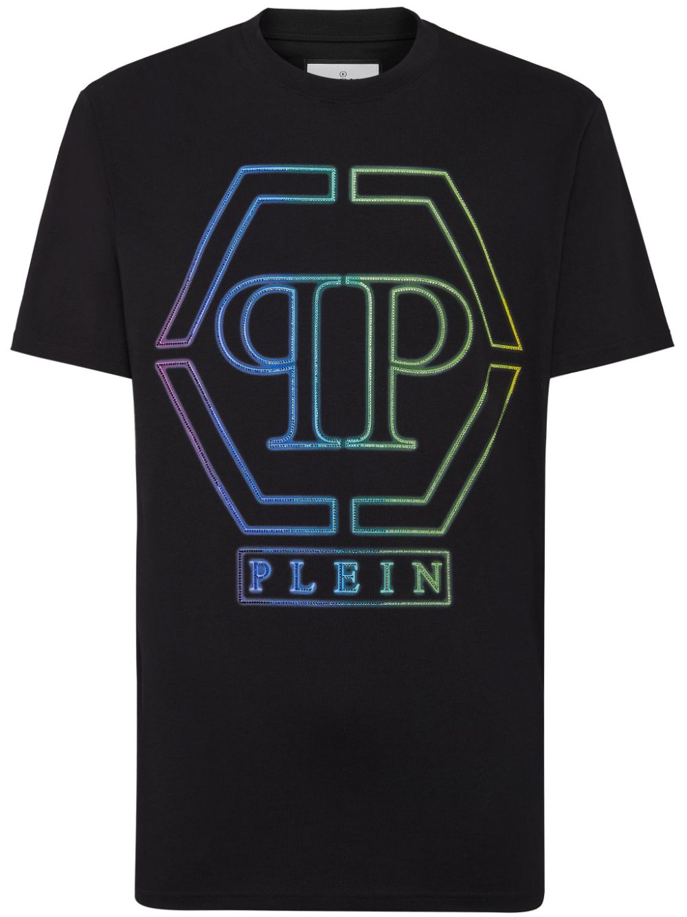 Philipp Plein Hexagon-logo rhinestone-embellished T-shirt - Black von Philipp Plein