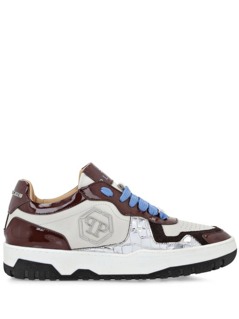 Philipp Plein Hexagon panelled low-top sneakers - Brown von Philipp Plein