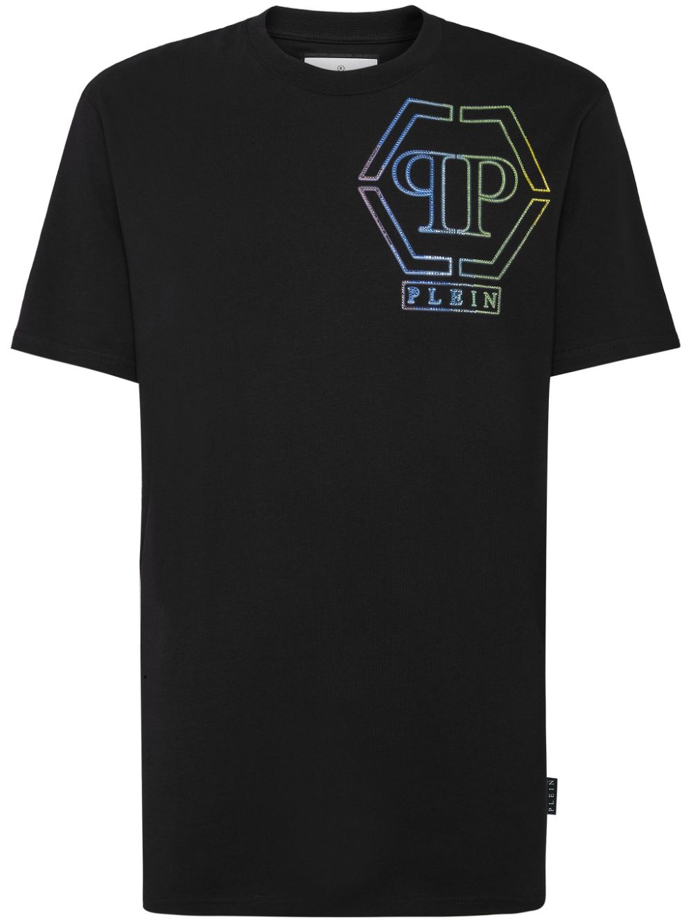 Philipp Plein Hexagon rhinestone-embellished cotton T-shirt - Black von Philipp Plein