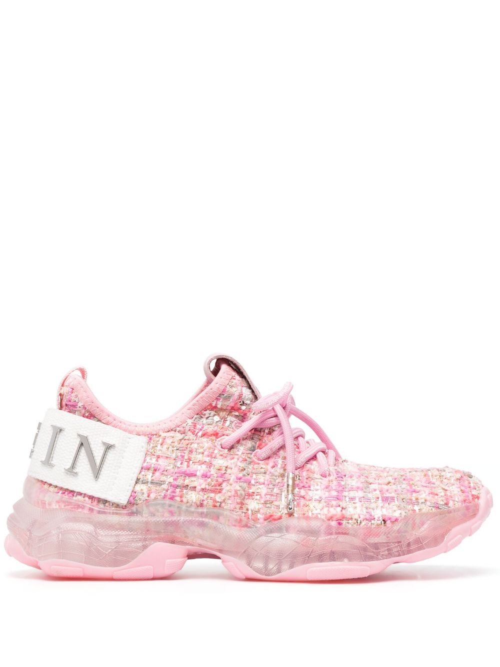 Philipp Plein Hyper $hock tweed-effect sneakers - Pink von Philipp Plein