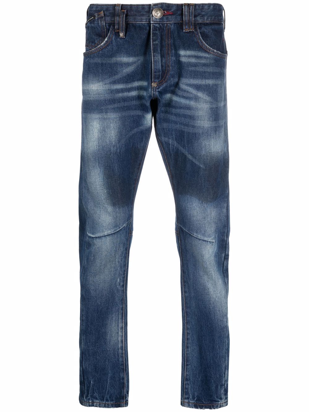 Philipp Plein Iconic Plein Milano cut jeans - Blue von Philipp Plein