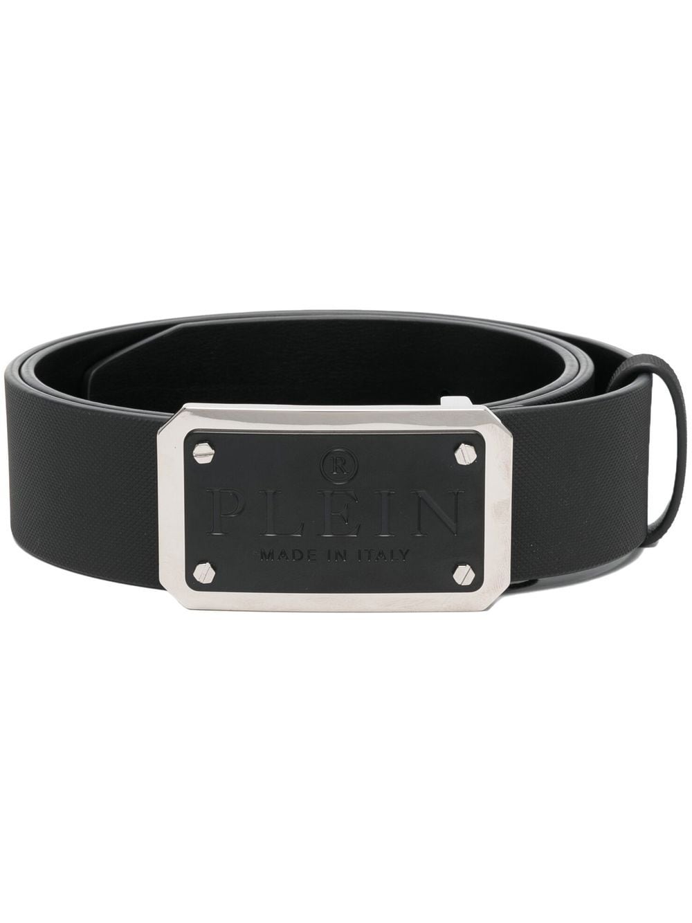 Philipp Plein Iconic Plein leather belt - Black von Philipp Plein