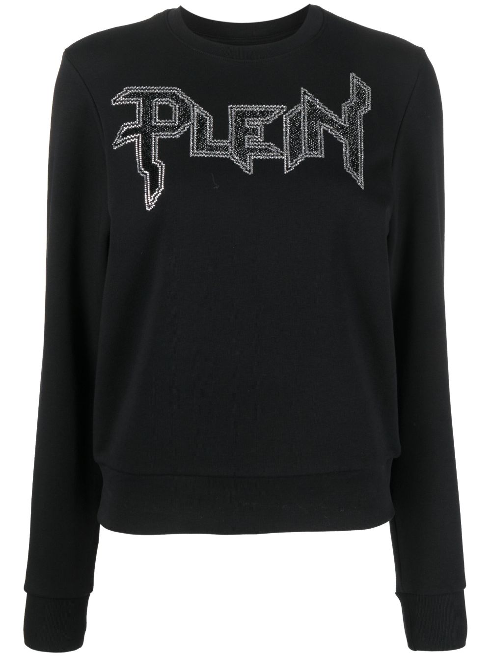 Philipp Plein LS Crystal logo-appliqué T-shirt - Black von Philipp Plein