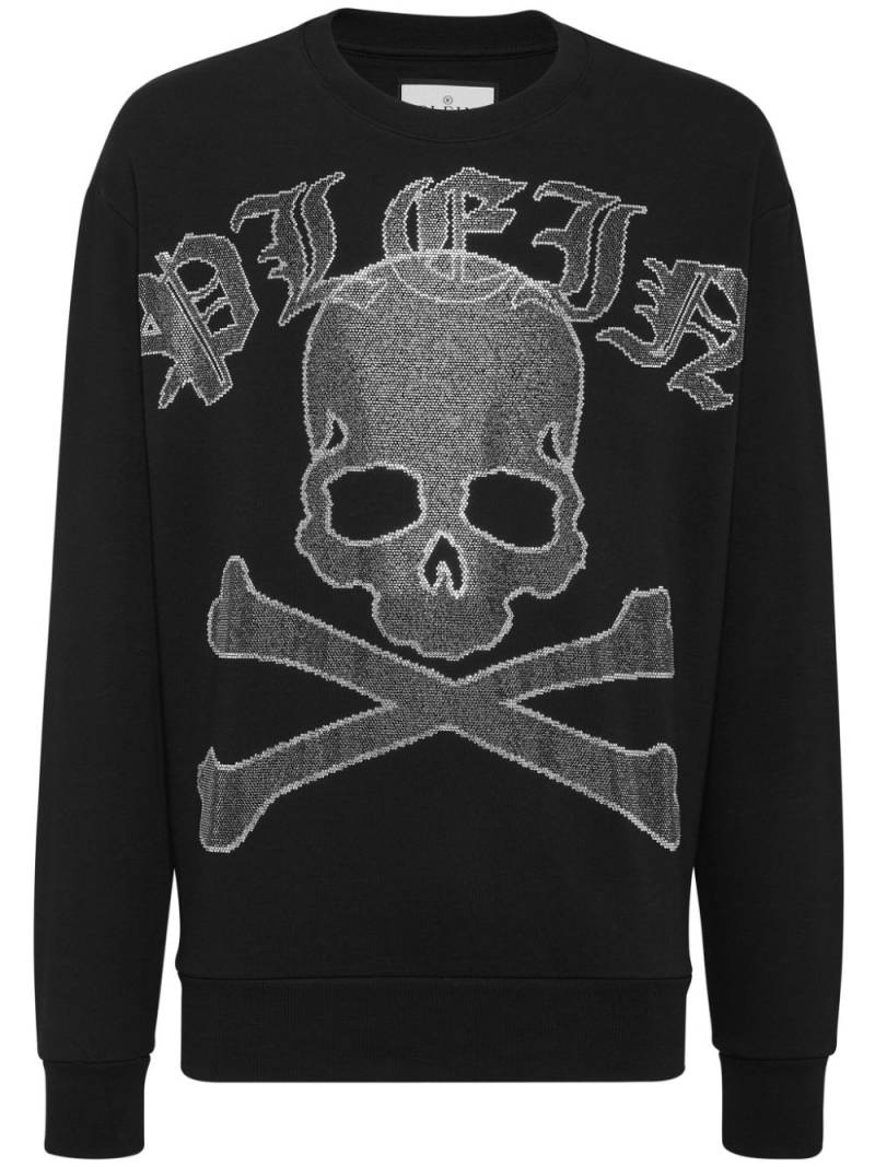 Philipp Plein LS Crystals Paisley Gothic Plein cotton sweatshirt - Black von Philipp Plein