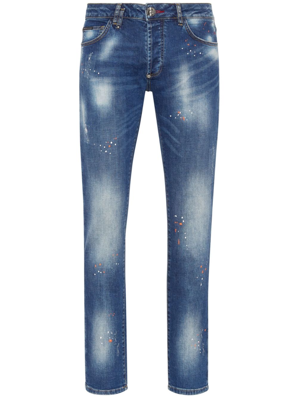 Philipp Plein Lion Circus mid-rise slim-fit jeans - Blue von Philipp Plein