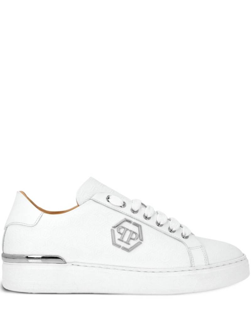 Philipp Plein Lo-Top Leather Sneakers - White von Philipp Plein