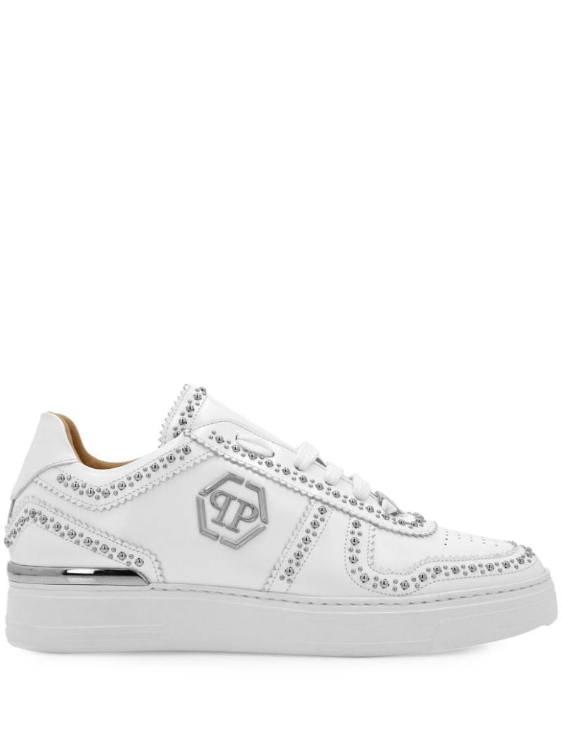 Philipp Plein Lo-Top leather sneakers - White von Philipp Plein