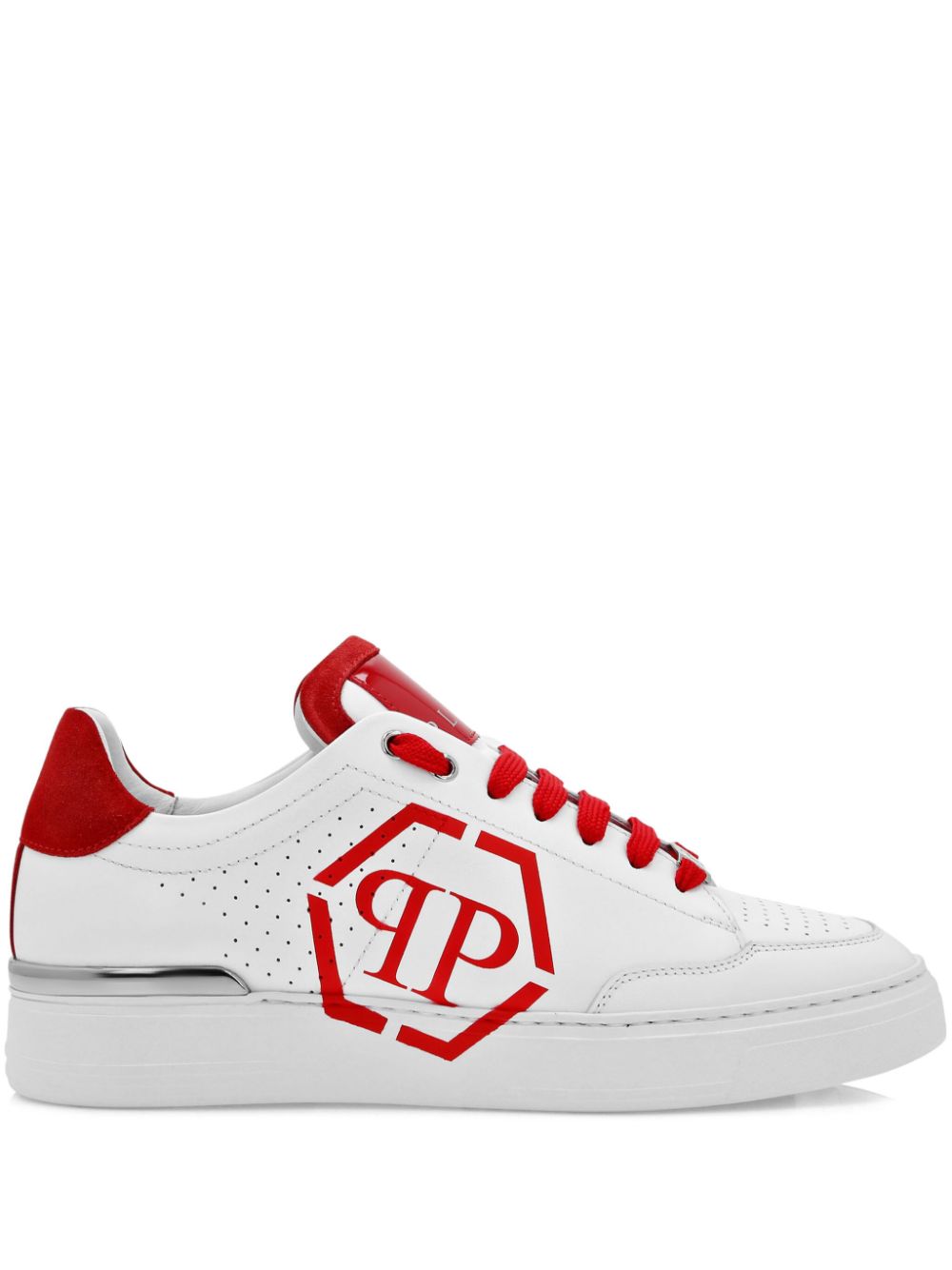 Philipp Plein Lo-Top leather sneakers - White von Philipp Plein