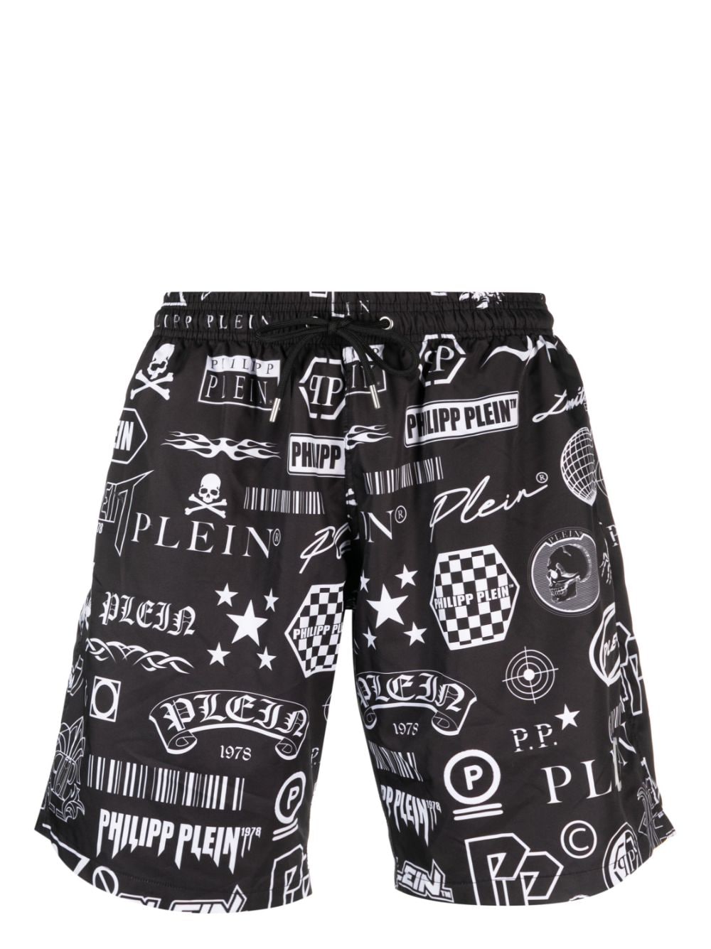 Philipp Plein Logos logo-print swim shorts - Black von Philipp Plein