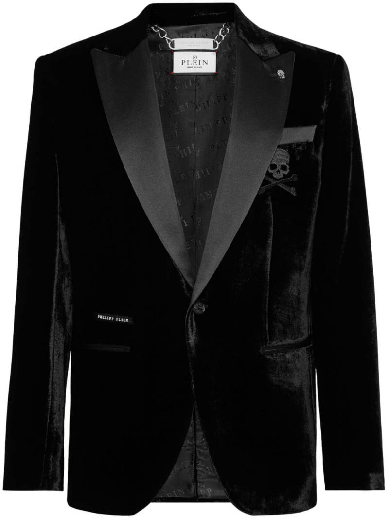 Philipp Plein Lord single-breasted velvet blazer - Black von Philipp Plein