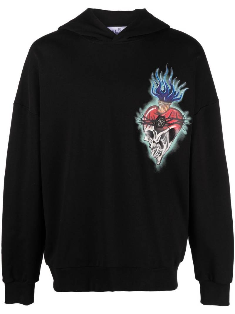 Philipp Plein Love graphic-print hoodie - Black von Philipp Plein