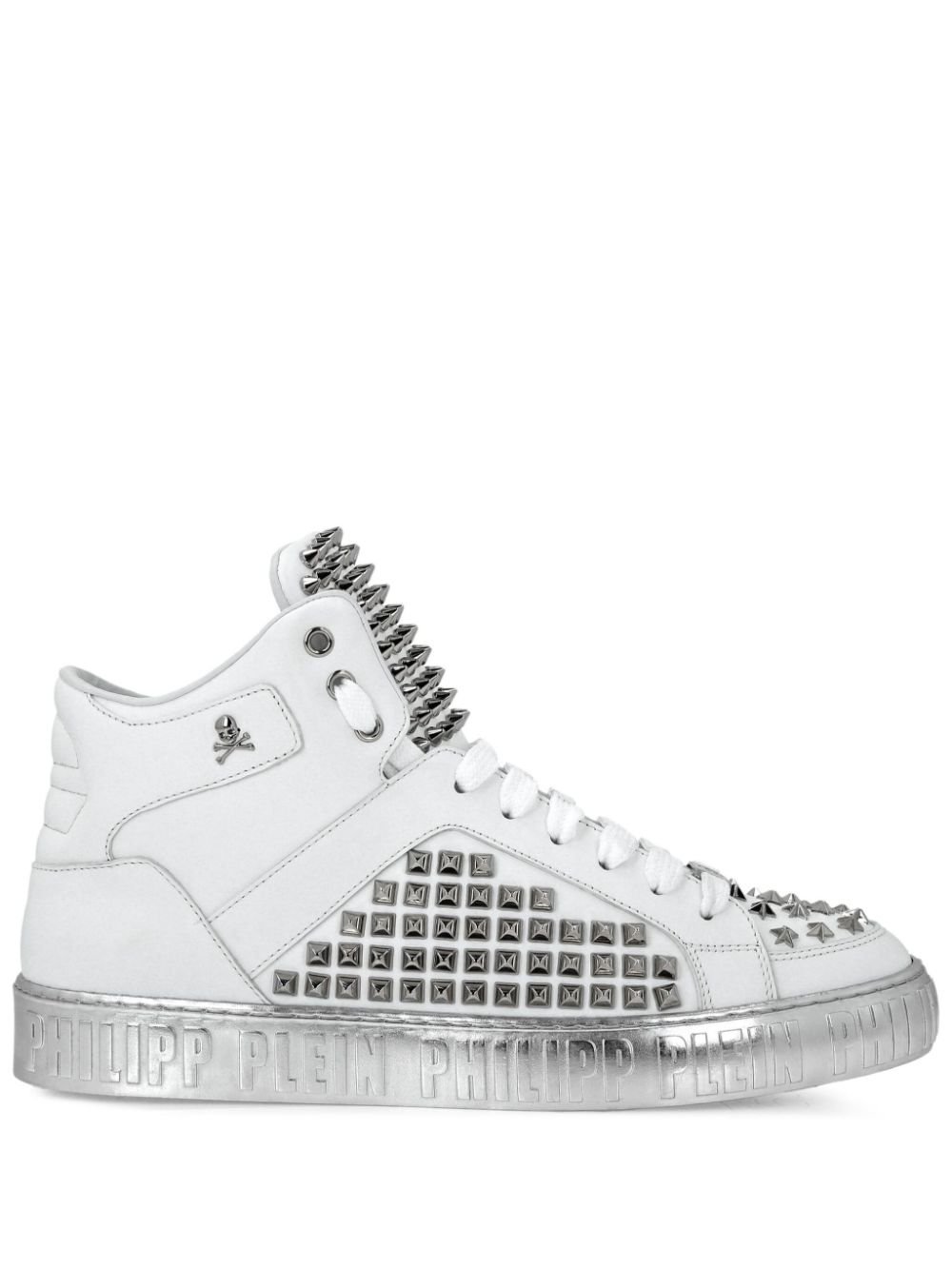 Philipp Plein stud-detail leather sneakers - White von Philipp Plein