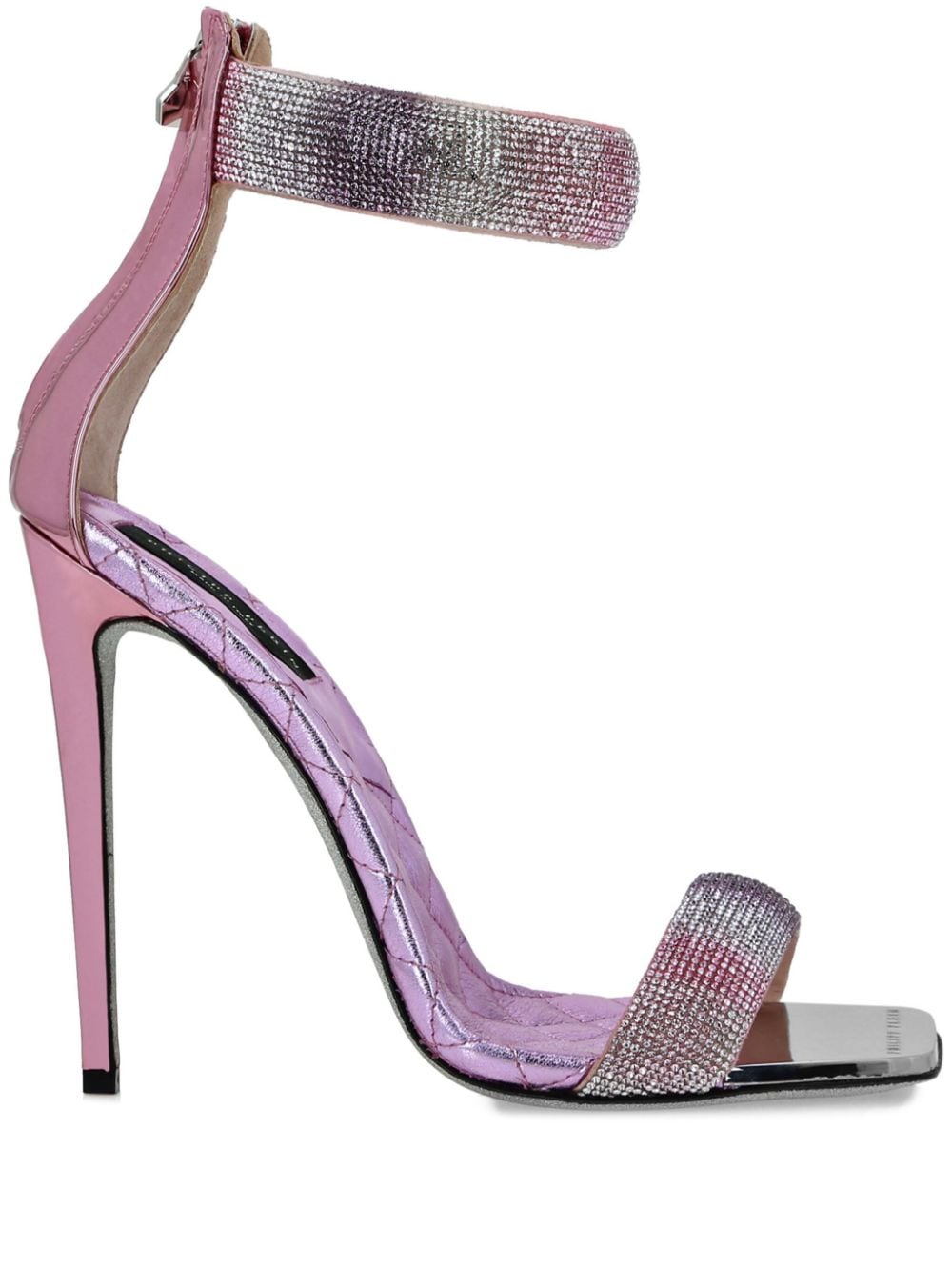 Philipp Plein Mirror Crystal 120mm stud-embellished sandals - Pink von Philipp Plein