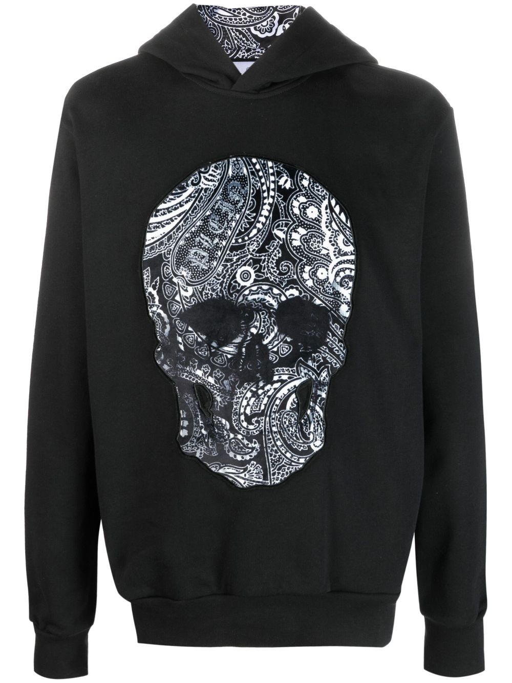 Philipp Plein Paisley Skull long-sleeve hoodie - Black von Philipp Plein