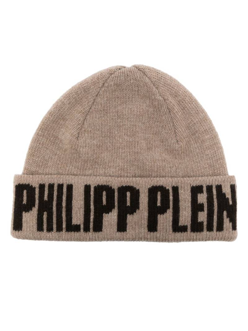 Philipp Plein Philipp Plein jacquard beanie - Neutrals von Philipp Plein