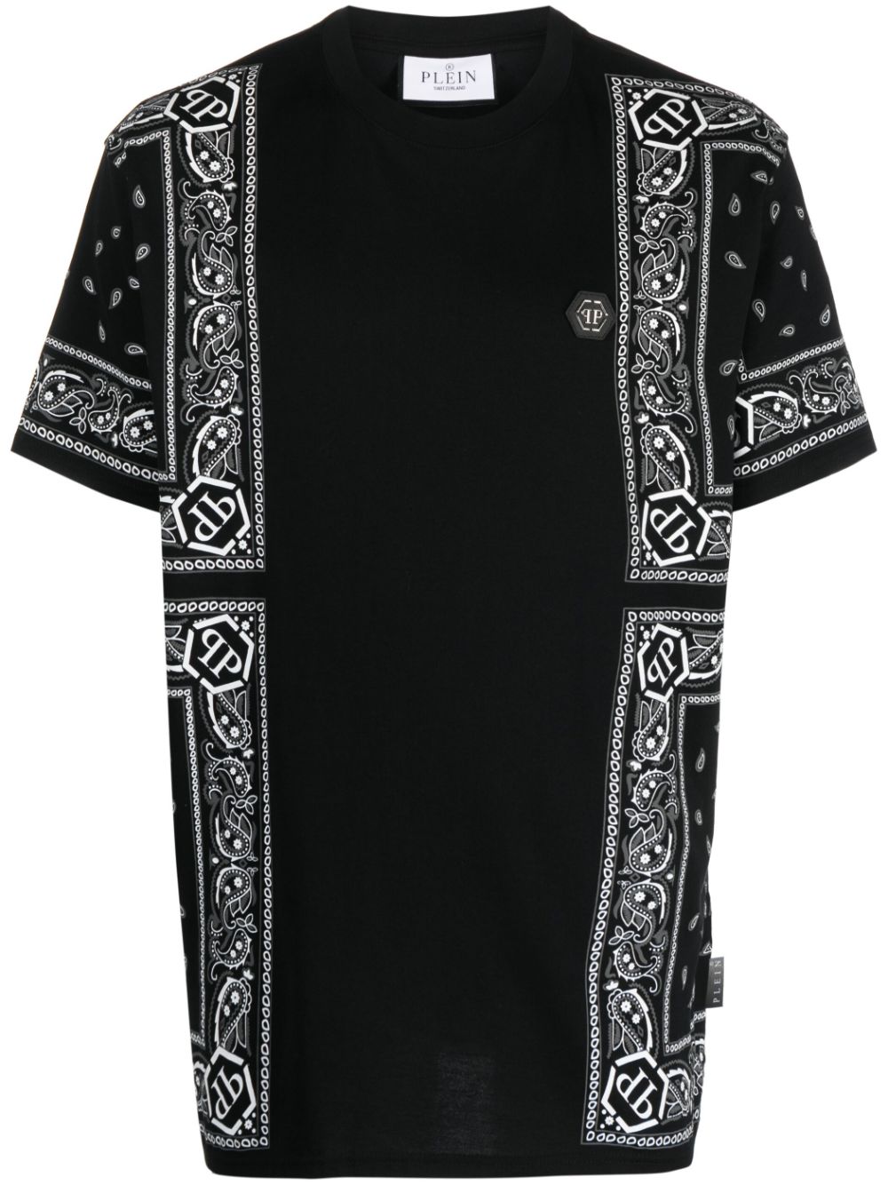 Philipp Plein SS Paisley Bandana crew-neck T-shirt - Black von Philipp Plein