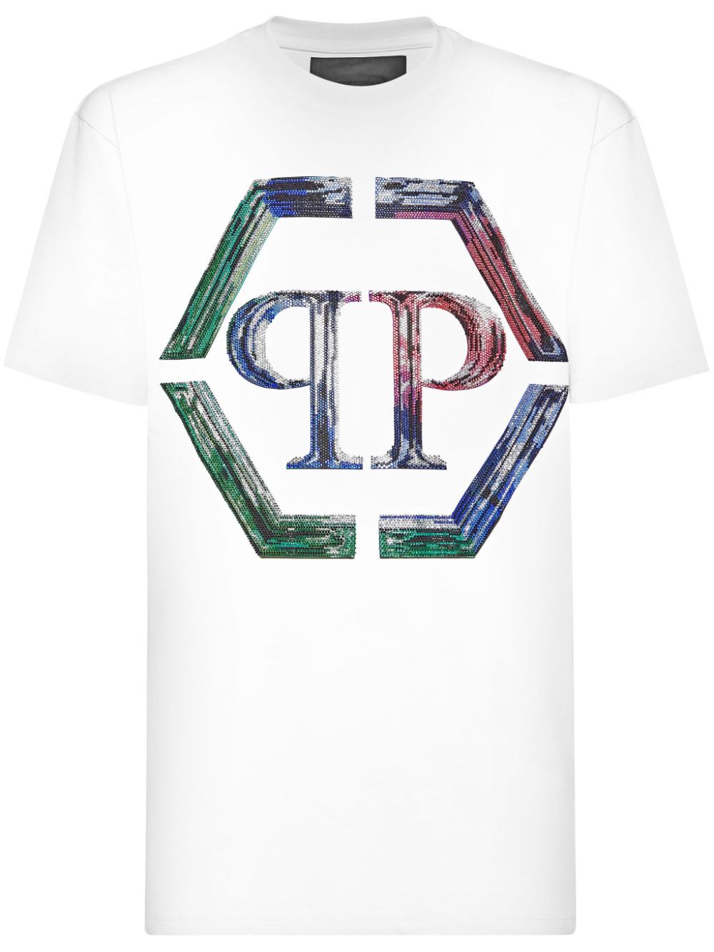 Philipp Plein SS Strass Hexagon T-shirt - White von Philipp Plein