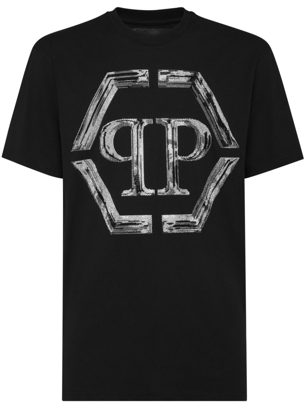 Philipp Plein SS Strass Hexagon T-shirt - Black von Philipp Plein