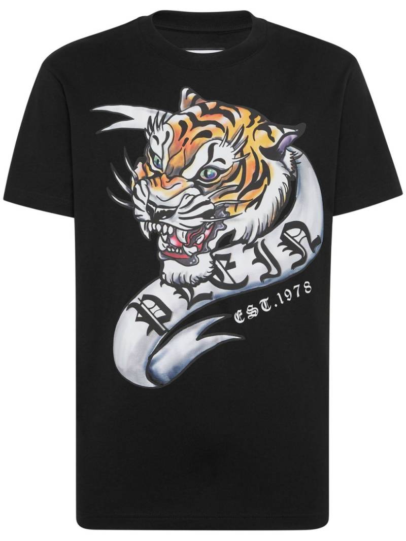 Philipp Plein SS Tattoo tiger-printed t-shirt - Black von Philipp Plein