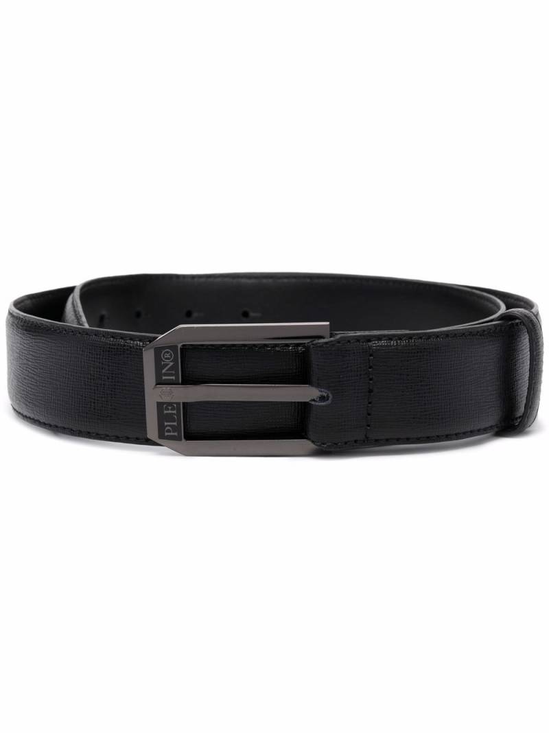 Philipp Plein Saffiano leather buckled belt - Black von Philipp Plein