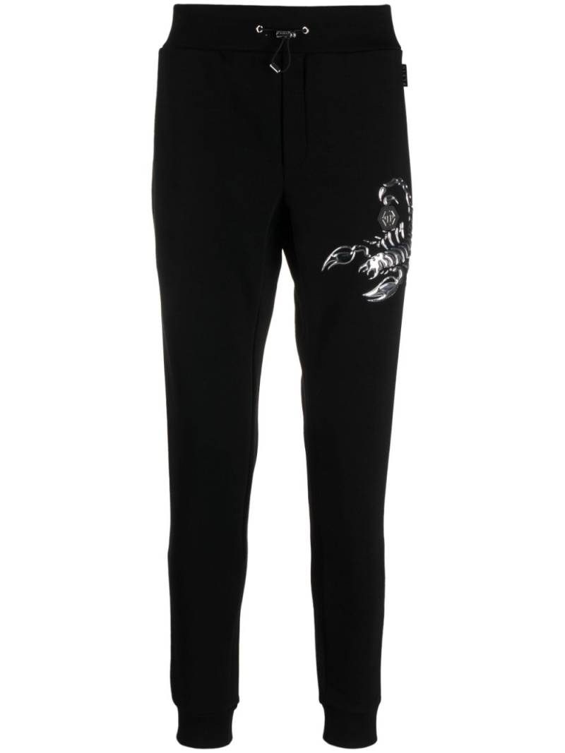 Philipp Plein Scorpion appliqué-detail track pants - Black von Philipp Plein