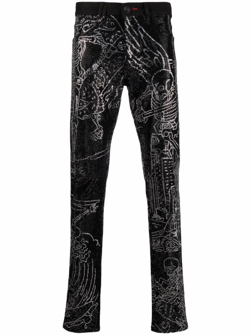 Philipp Plein Skeleton Tattoo straight-leg jeans - Black von Philipp Plein