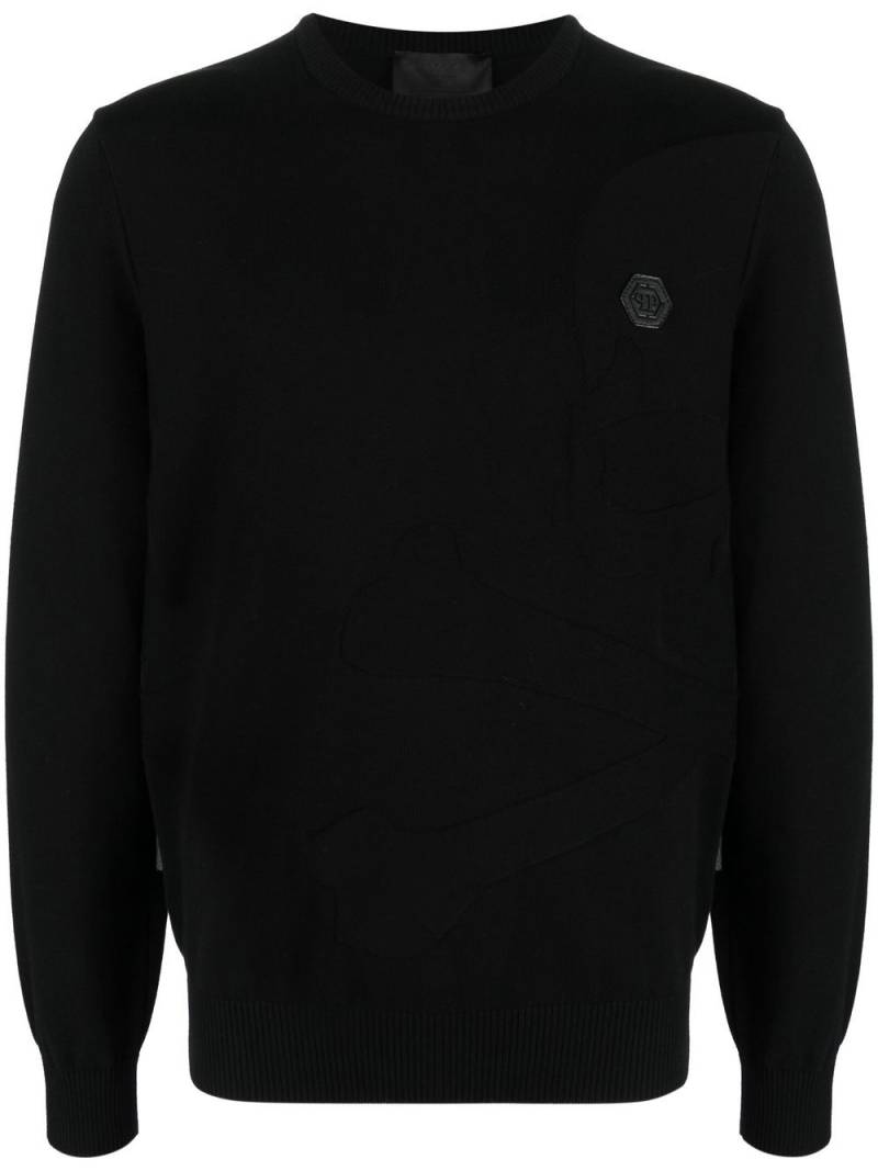 Philipp Plein Skull Bones knitted jumper - Black von Philipp Plein