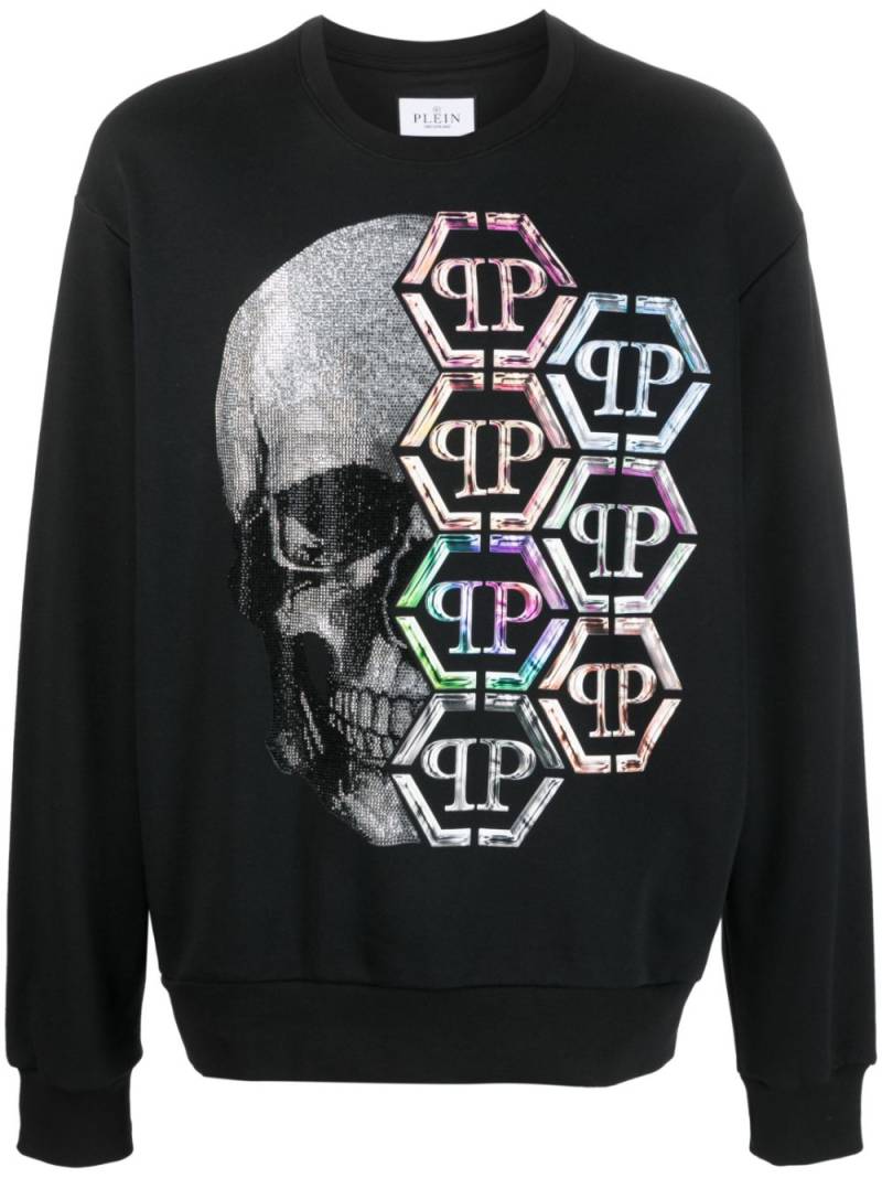 Philipp Plein Skull and Plein long-sleeve sweatshirt - Black von Philipp Plein