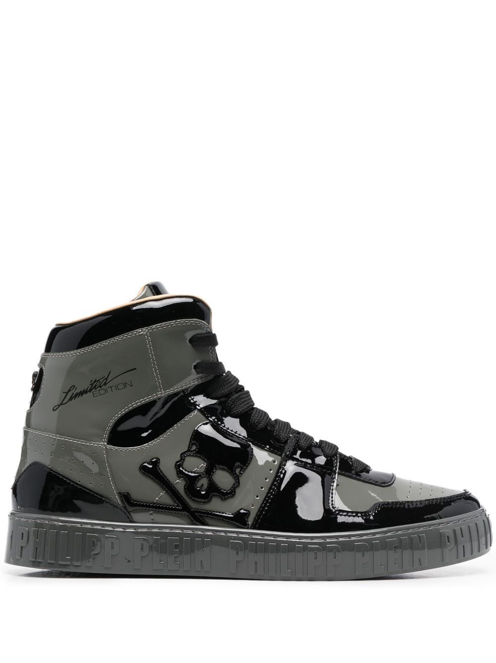 Philipp Plein Skull lace-up sneakers - Grey von Philipp Plein