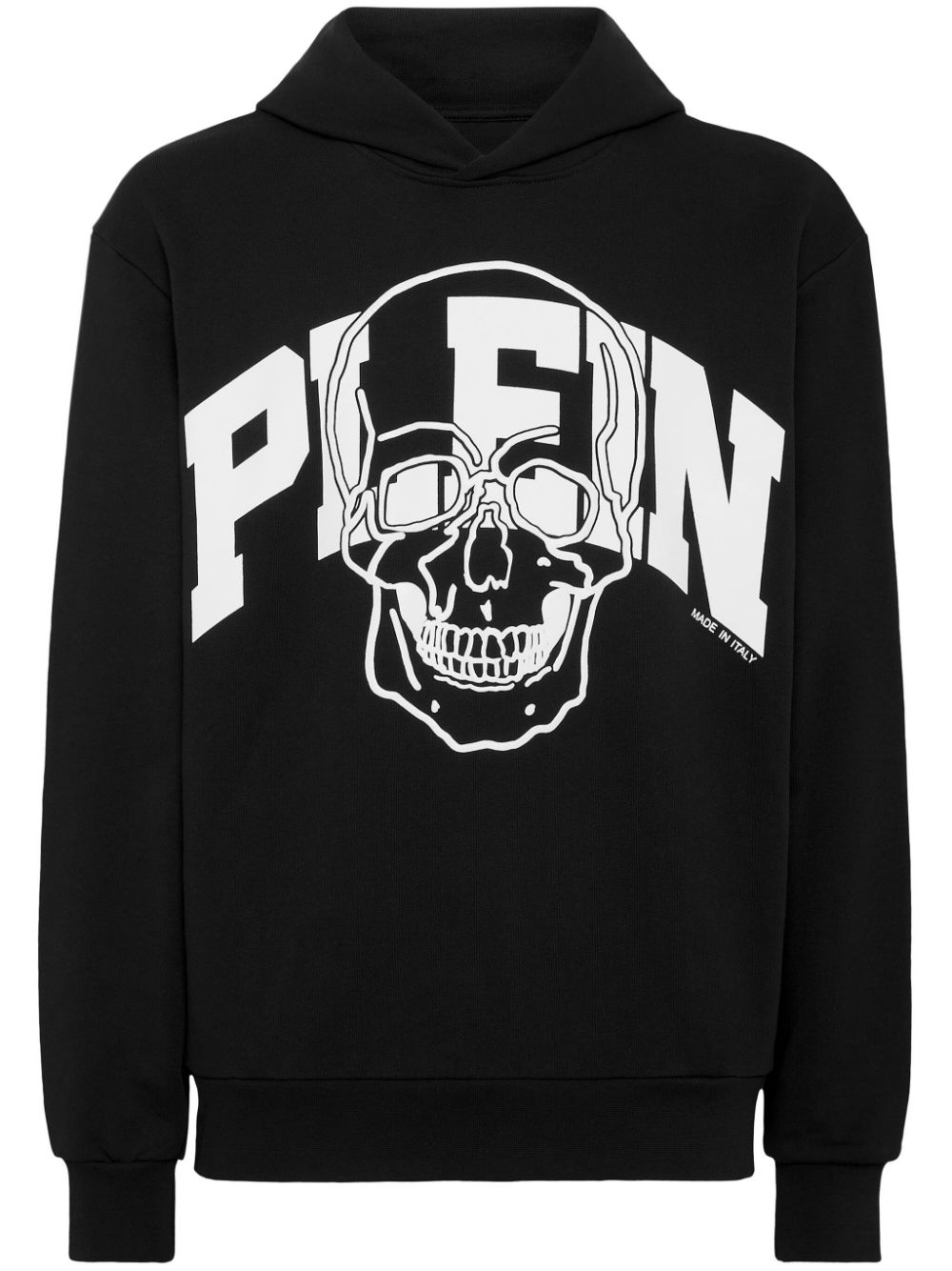 Philipp Plein Skull logo-print cotton hoodie - Black von Philipp Plein