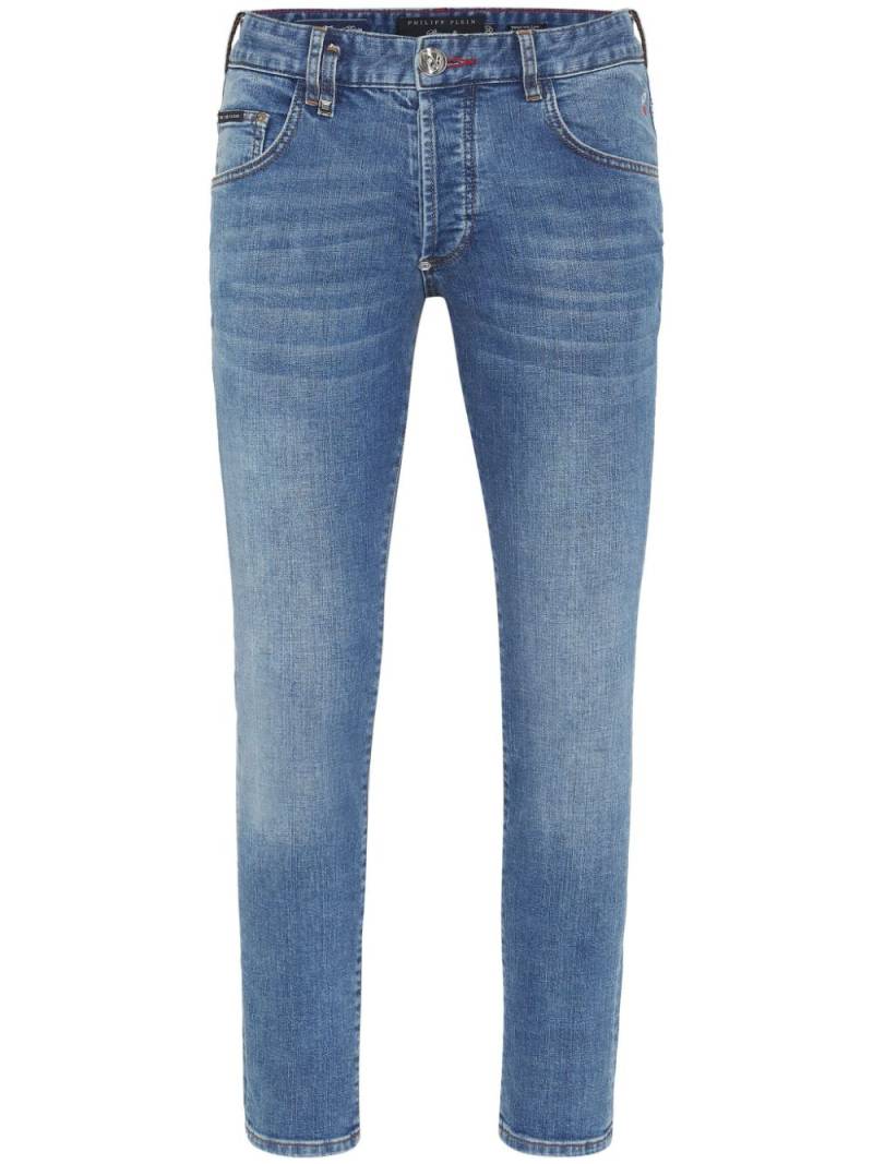 Philipp Plein Skull mid-rise skinny jeans - Blue von Philipp Plein