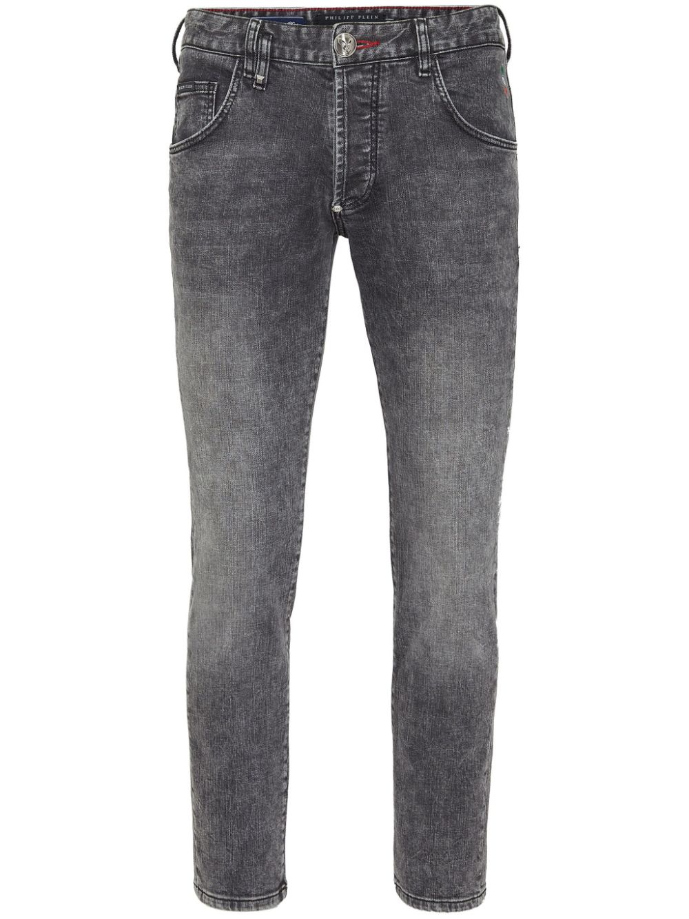 Philipp Plein Skull mid-rise skinny jeans - Grey von Philipp Plein