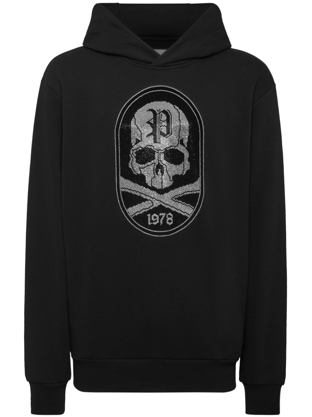 Philipp Plein Skull&Bones-embellished hoodie - Black von Philipp Plein