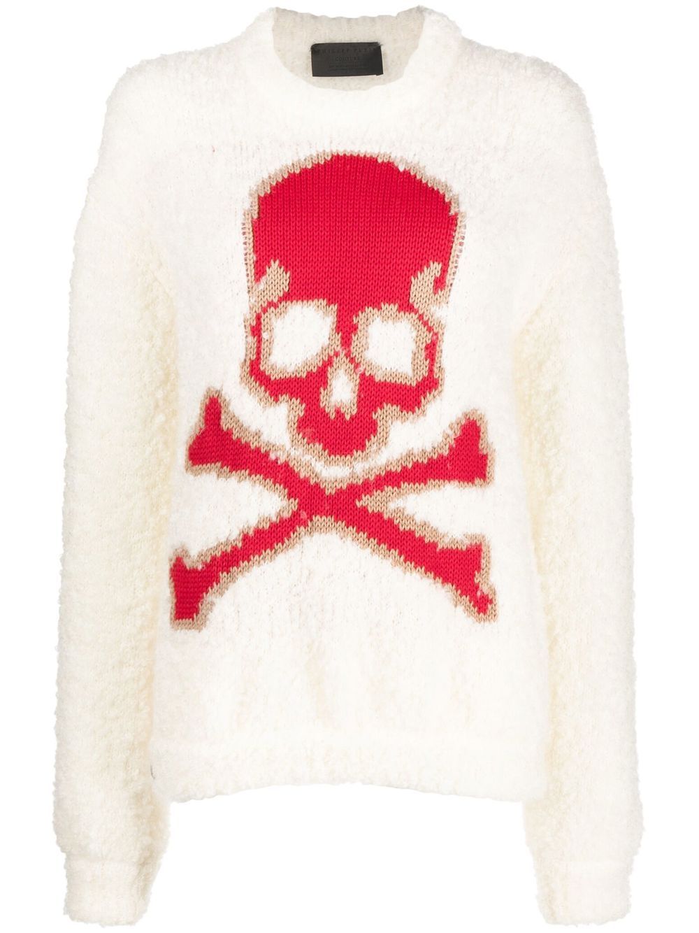 Philipp Plein Skull&Bones knitted jumper - White von Philipp Plein