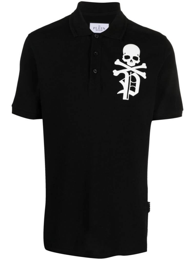 Philipp Plein Skull & Bones piqué polo shirt - Black von Philipp Plein