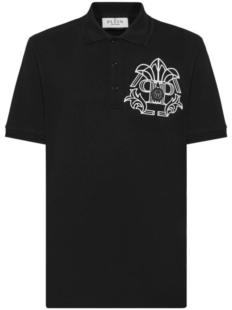 Philipp Plein Skull & Bones piqué polo shirt - Black von Philipp Plein