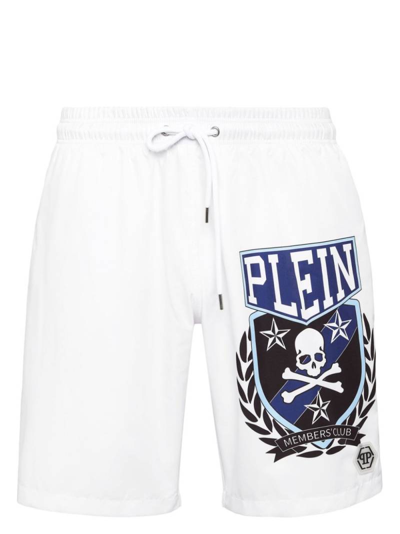 Philipp Plein Skull & Bones swim shorts - White von Philipp Plein