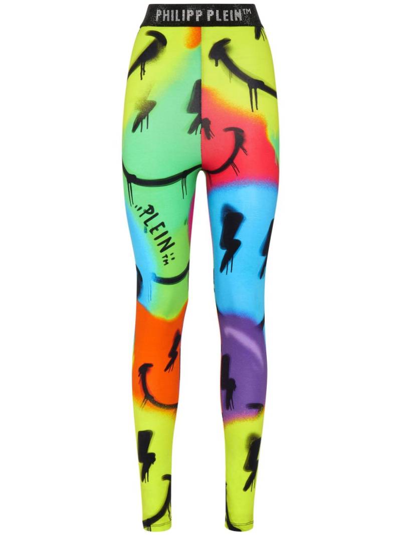 Philipp Plein Smile Graffiti leggings - Blue von Philipp Plein