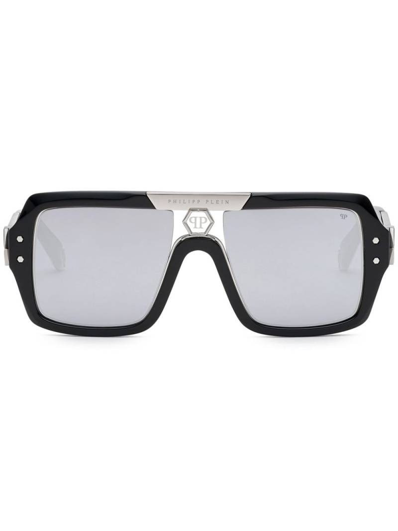 Philipp Plein Square logo-print sunglasses - Black von Philipp Plein