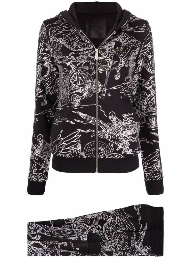 Philipp Plein Stones Skeleton tattoo tracksuit - Black von Philipp Plein