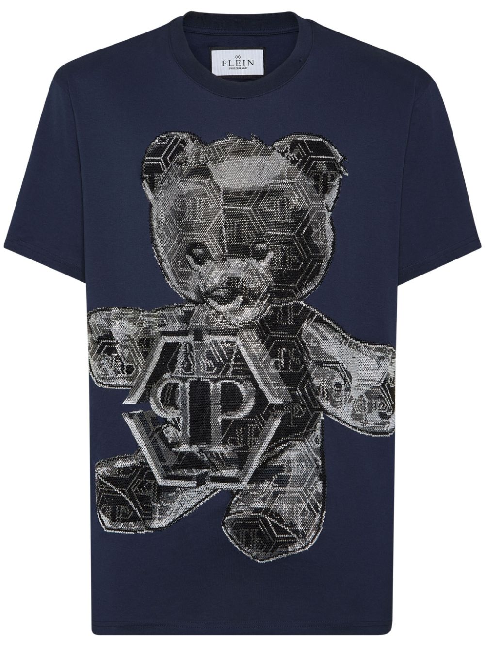 Philipp Plein Stones Teddy Bear T-shirt - Blue von Philipp Plein