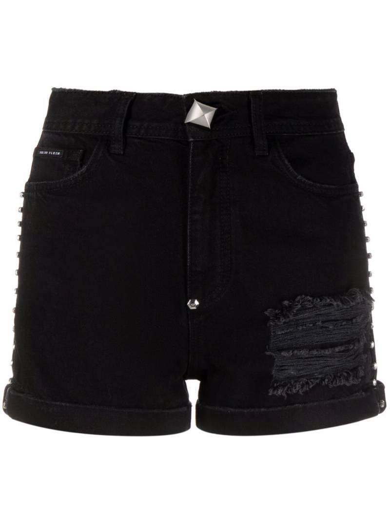 Philipp Plein Stones denim hot pants - Black von Philipp Plein