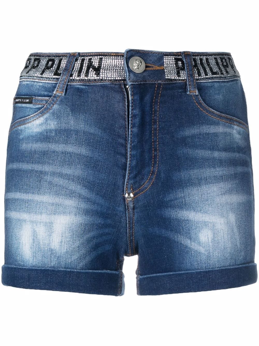 Philipp Plein Stones hot pants - Blue von Philipp Plein